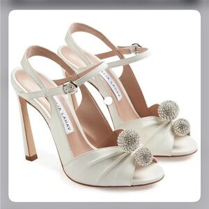 Galia Lahav diamond bedecked sling back sandals